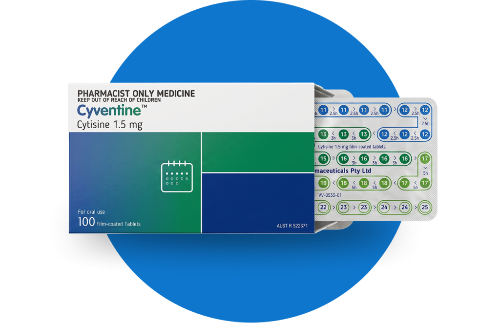 Cyventine 1.5 mg tablets pack and blister